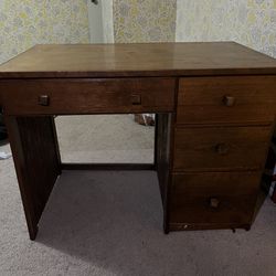 Wooden Desk W/drawers