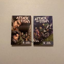 Attack On Titan Manga 5 And 6 Books