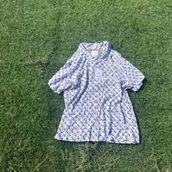 Denim & Flower Ricky Singh Button-Up Shirt XL – Geometric Pattern