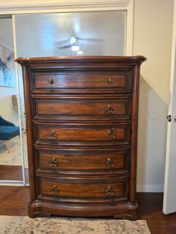 Matching Cherry Wood Chest of Drawers - Set