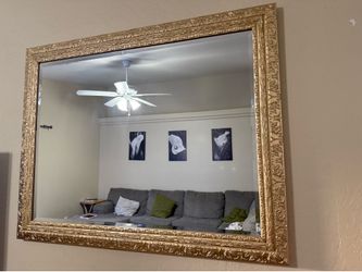 Extra large, gold frame mirror