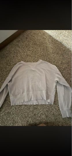 Micheal Kors Light PinkCropped Crewneck Sweatshirt