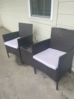Patio chairs and table