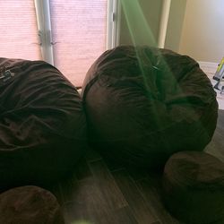(2) LoveSac Supersac and Squattoman