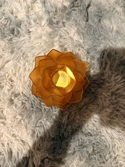 Gold Lotus Flower Tealight Candle Holder
