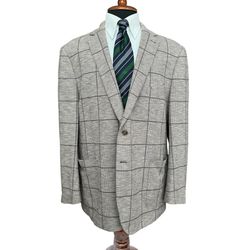 peter millar mens blazer sport coat xxl plaid 2 button cotton blend dual vent  . good used condition please see the listing photos for details. 