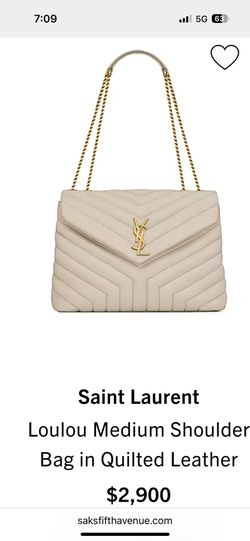YSL Loulou Medium Shoulder Bag Creama Soft Color