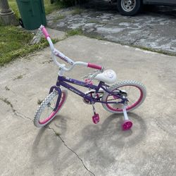 Girls Huffy Bike , including Training Wheels 