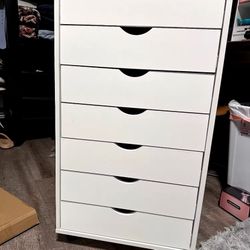 Drawer Chest Dressers Nightstand Storage Cabinet Wooden File Office Mobile Cabinet Wheels Living Room Organizer Rolling