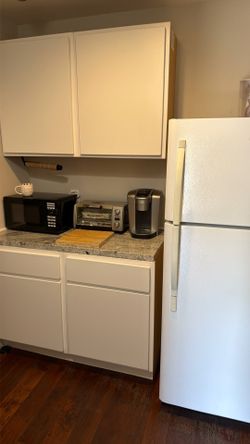 Refrigerator coffee maker toaster oven microwave