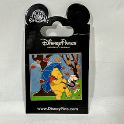 2015 Disney ~ Winnie The Pooh And Piglet Windy BLUSTERY Day Slider Pin ~ NEW