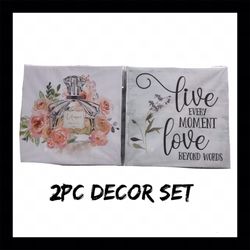 NIB 2Pc Canvas Wall Art Set