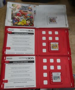 Nintendo 3DS Super Mario Bros. 2 Super Smash Bros MarioKart 7 with case tested. f(contact info removed)3 f(contact info removed)8 f(contact info remov