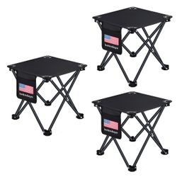 ( Pack of 3 ) Small Folding Camping Stool Outdoor Portable Fishing Chair