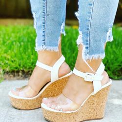 White and Clear Wedges 
