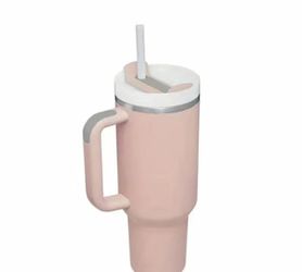 40 OZ car cup Tumbler With Handle And Straw Lid, Insulated Reusable Double Wall Stainless Steel, Leakproof, Accessible Cup