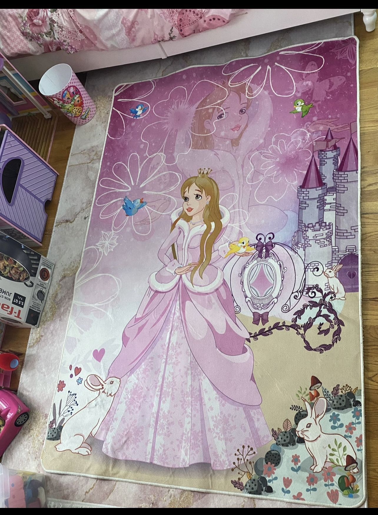 Floor Mat Cinderella For Girls Room