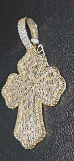 Big 18K Vermeil Cross Pendant