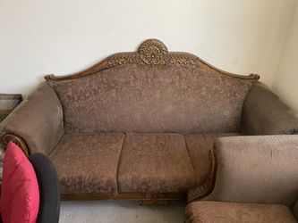 King Sofa Real Wood