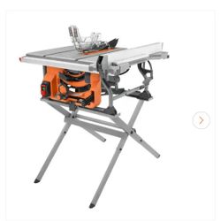 15 Amp 10 in. Portable Corded Jobsite Table Saw with Folding Stand