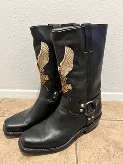New Harley-Davidson Leather Harness Boots 8.5EE