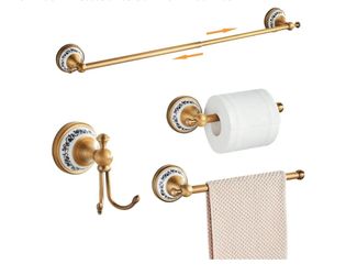 2957: New Antique Bronze Bathroom Hardware Set, Adjustable Towel Rack, Toilet Roll Paper Holder, Hand Towel Holder, Hook, Bathroom Accessories Set Wal