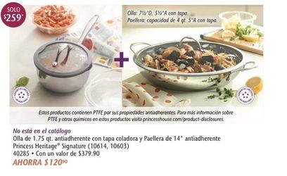 Princess house Teflon Paella and saute pan
