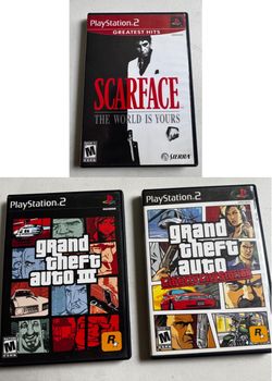 PlayStation 2 : Scarface, GTA III, GTA Liberty City Stories