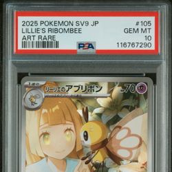 Psa 10 Lillie’s Ribombee Battle Partner Japanese