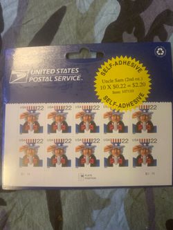 USPS Uncle Sam 22¢ Stamp Booklet of 10