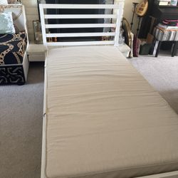 Ikea Twin Bed + Bed Slats And Mattress
