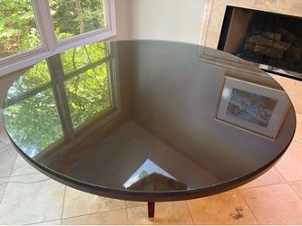 Glass table cover 60”