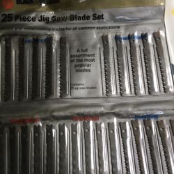 New 25 Piece Jig Saw Blade Set. 