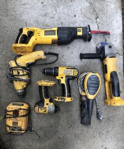 Dewalt tools and charger ( no batterys)