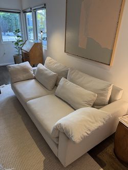 West Elm Harmony Sofa (84" x 42") – Alabaster Performance Basketweave