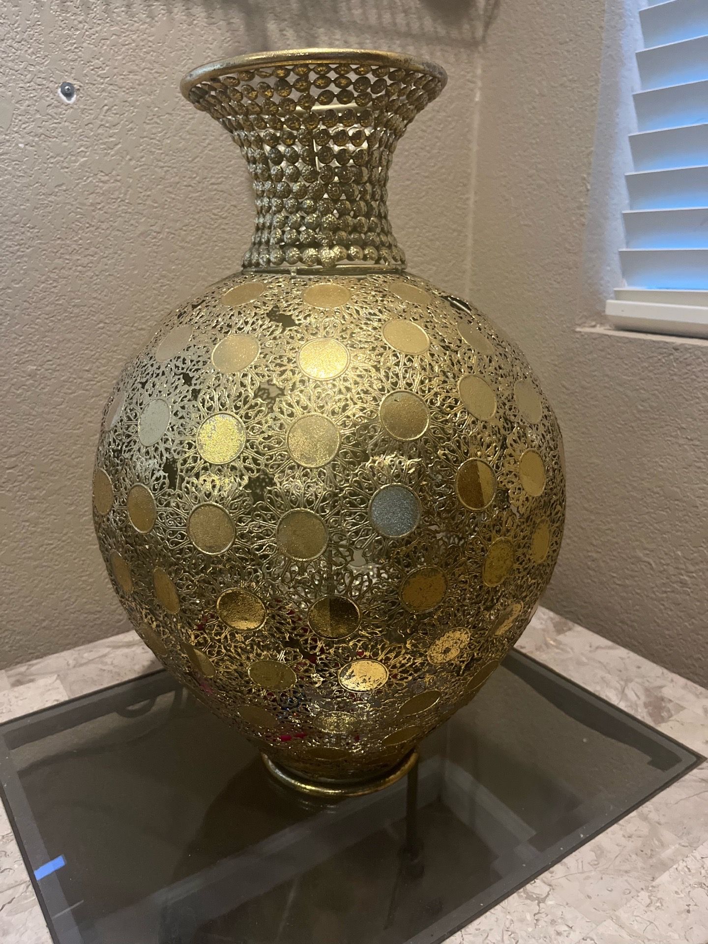 21inch gold vase