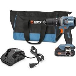 SENIX X2 20 Volt Max* Cordless 1/2-Inch Hammer Drill Driver, Power Tool Kit Includes Storage Bag, 2.0 Ah Battery, and Charger (PDHX2-M2)