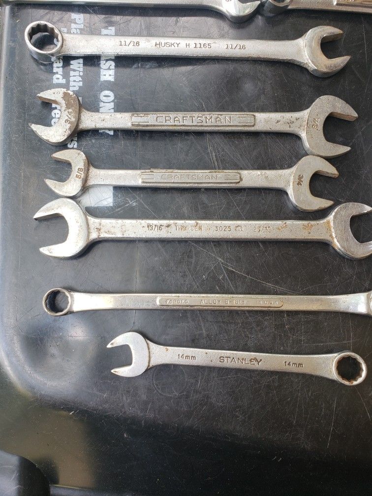 Open And Combination Wrenches 