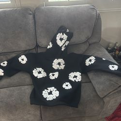 Denim tear hoodie 100% authentic asking 150 size small runs big