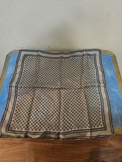 Scarf/Handkerchief Multicolored Geometric Pattern Silk/Satin Vintage