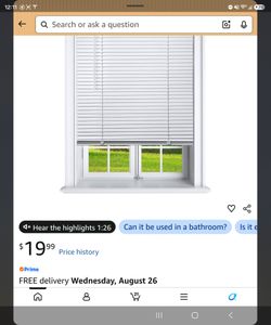 White Horizontal Window Blinds (6 packs in a box)