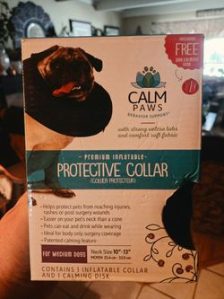 Calm Paws Inflatable Protective Collar Medium Dogs. Retail Price $24.99.