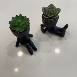 2 Artificial Mini Succulent Plants