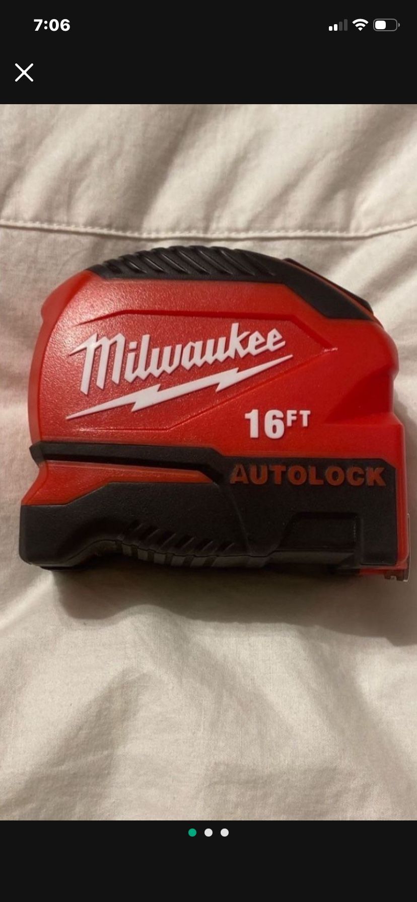 Brand New 16’ Milwaukee Auto Lock Tape Measure