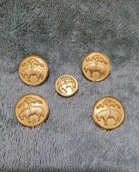 BROOKS BROTHERS SHEEP LOGO GOLDEN FLEECE WATERBURY BLAZER REPLACEMENT BUTTON SET