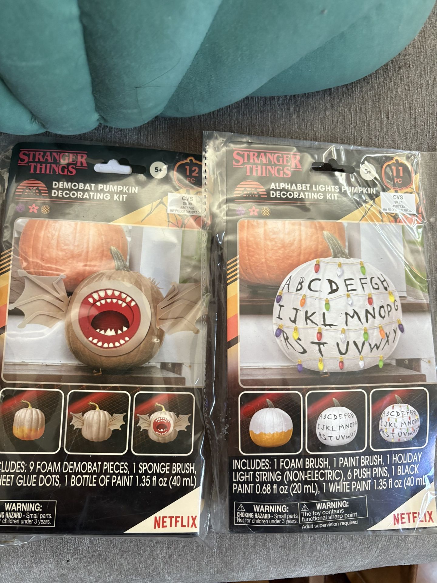 Stranger Things Netflix Pumpkin Decorating Kit Demobat Alphabet Halloween Lot
