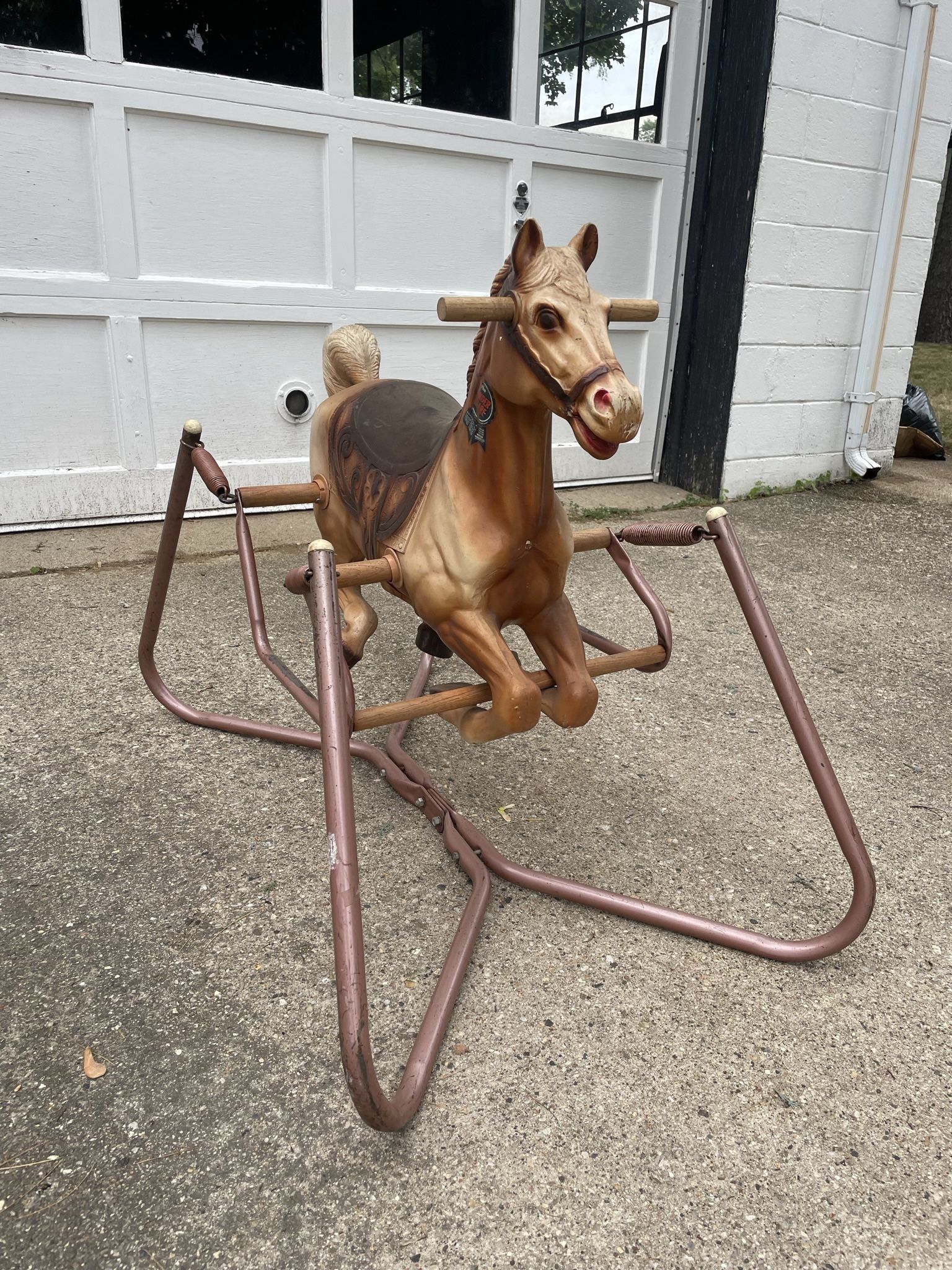 Vintage WONDER HORSE Rocking Horse - Wonder Products Co. Collierville Tennessee