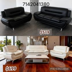 Leather sofa set 2pc/3pc available