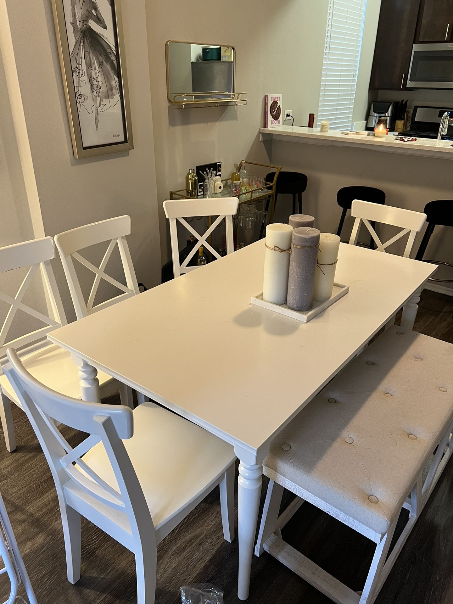 White Dining Table And Chairs!