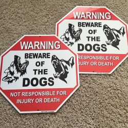 Dog Sign 2 Pack 